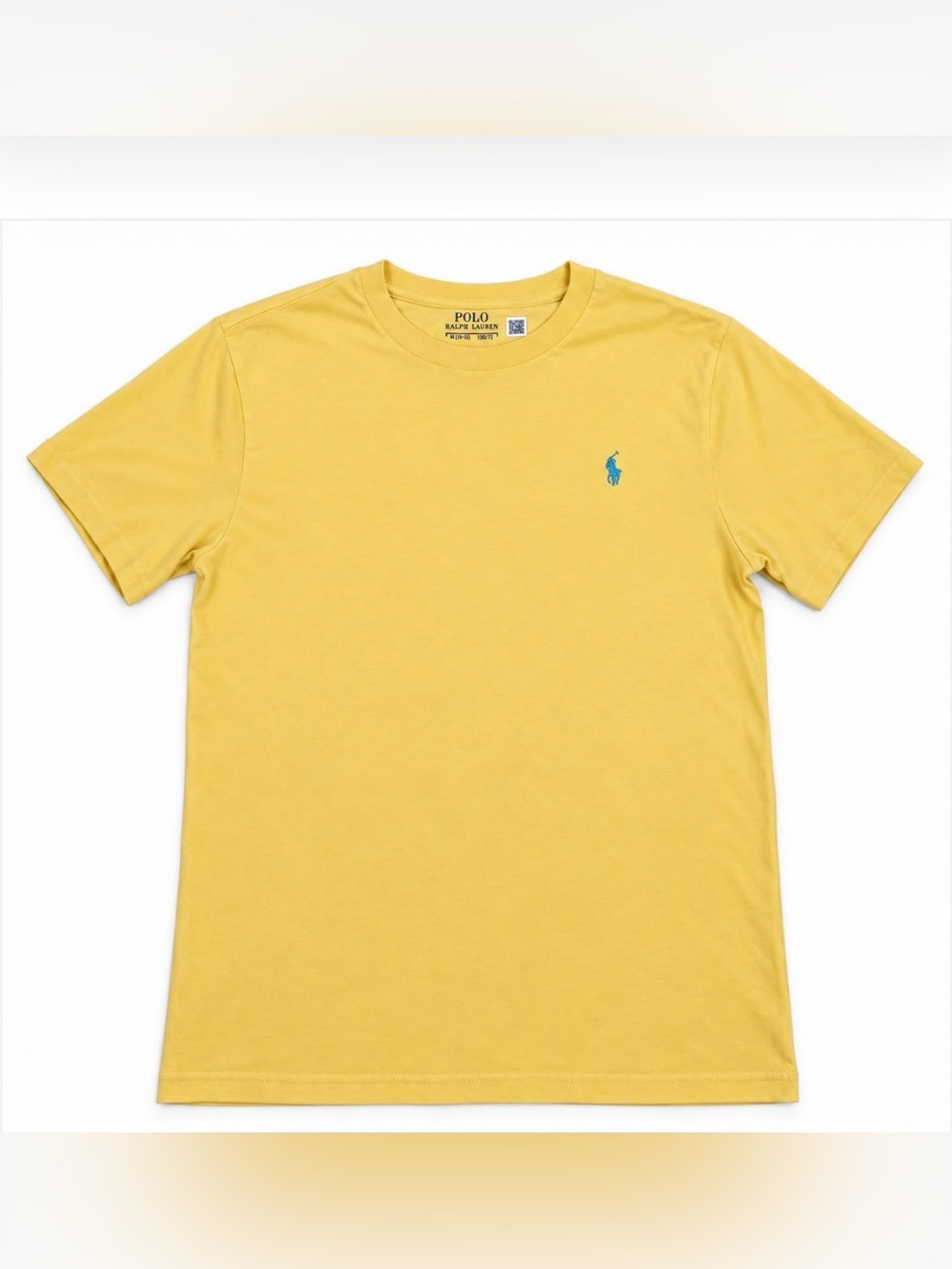 Polo Ralph Lauren Boys Yellow Blue Pony T-Shirt Size M 10-12